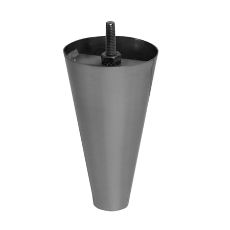 Osborne Wood Products 5 x 2 3/4 x 2 3/4 Du Pont Vanity Leg in Brushed Aluminum Finish 4913AL